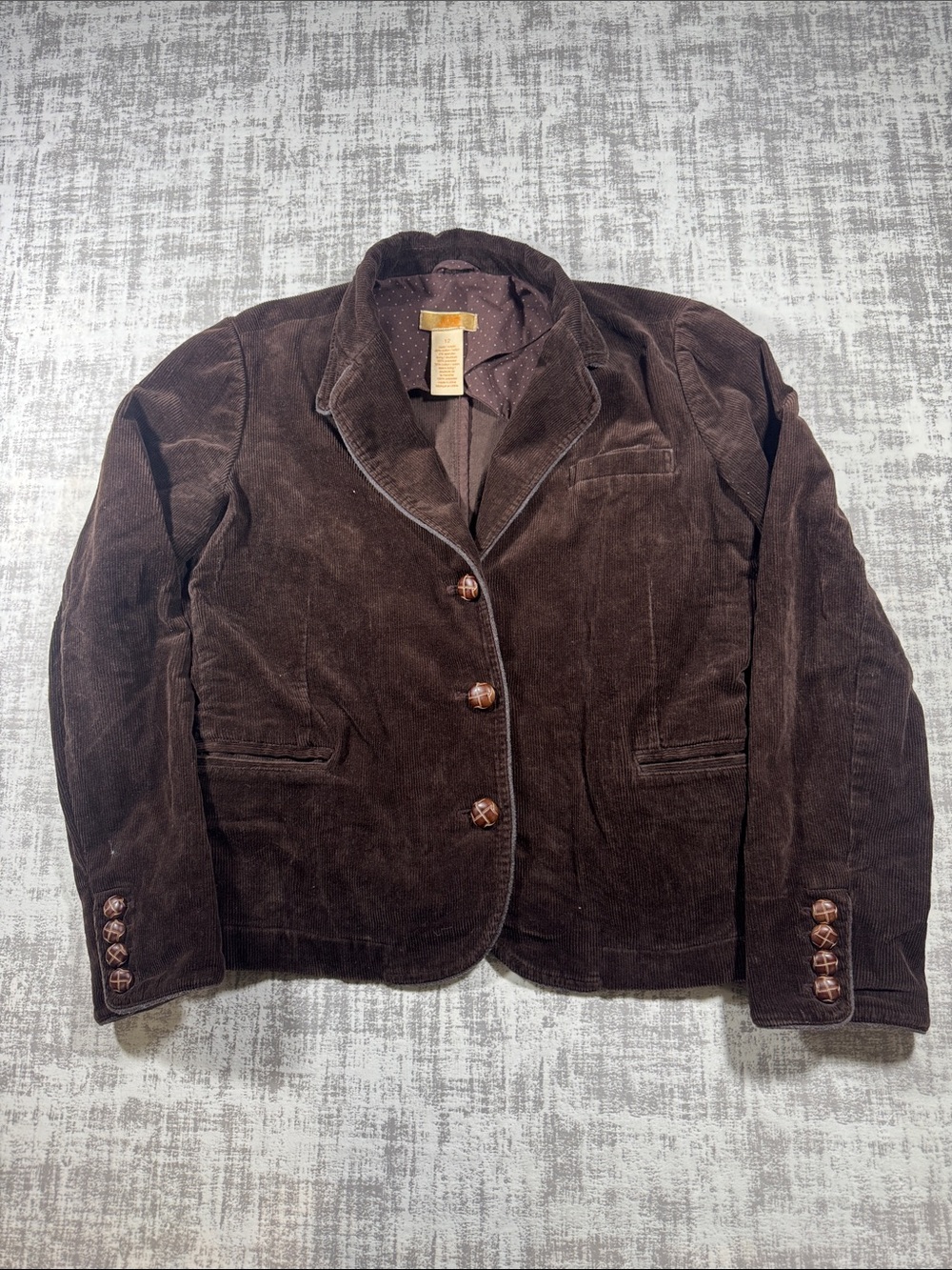 2010 Era Joe Fresh women's corduroy blazer/jacket sz 12 Womens